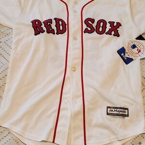 Majestic White Red Sox Baseball Jersey